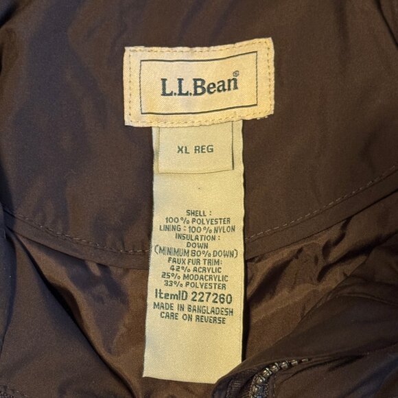 LL Bean Ultrawarm down three quarter length coat (no hood) - Picture 2 of 5